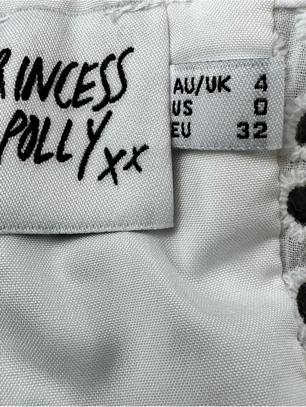 Princess Polly White Eyelet Lace Bustier Cami Top Corset Style Y2K Size 0 - Picture 8 of 10